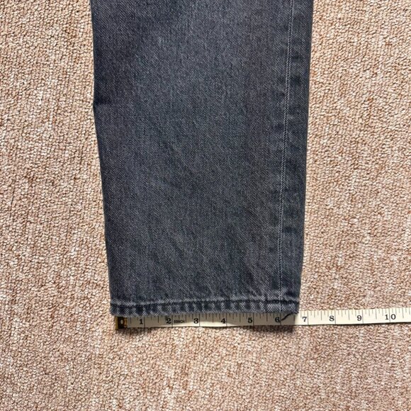 Agolde FEN High Rise Relaxed Taper Womens Denim Jeans Washed Black Shambles 32 - Picture 9 of 16